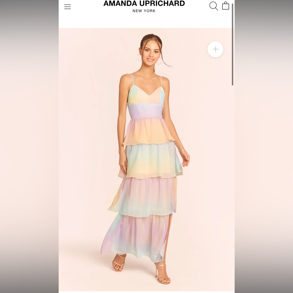 Amanda Uprichard Thaddea Dress Size S in Rainbow